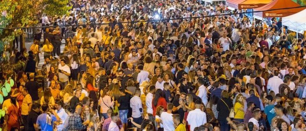 La última edidición de la popular cata de vinos de las fiestas de La Orotava