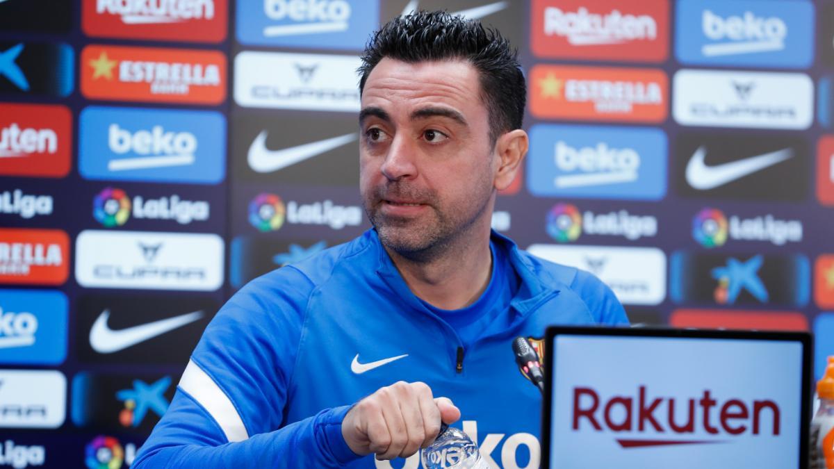 Xavi Hernández, en la previa del Barça-Atlético de LaLiga 2021/22