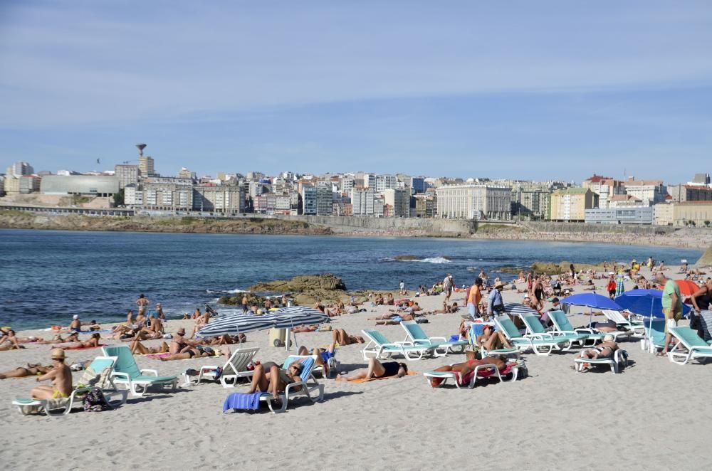 Los termómetros rondan los 30º en A Coruña