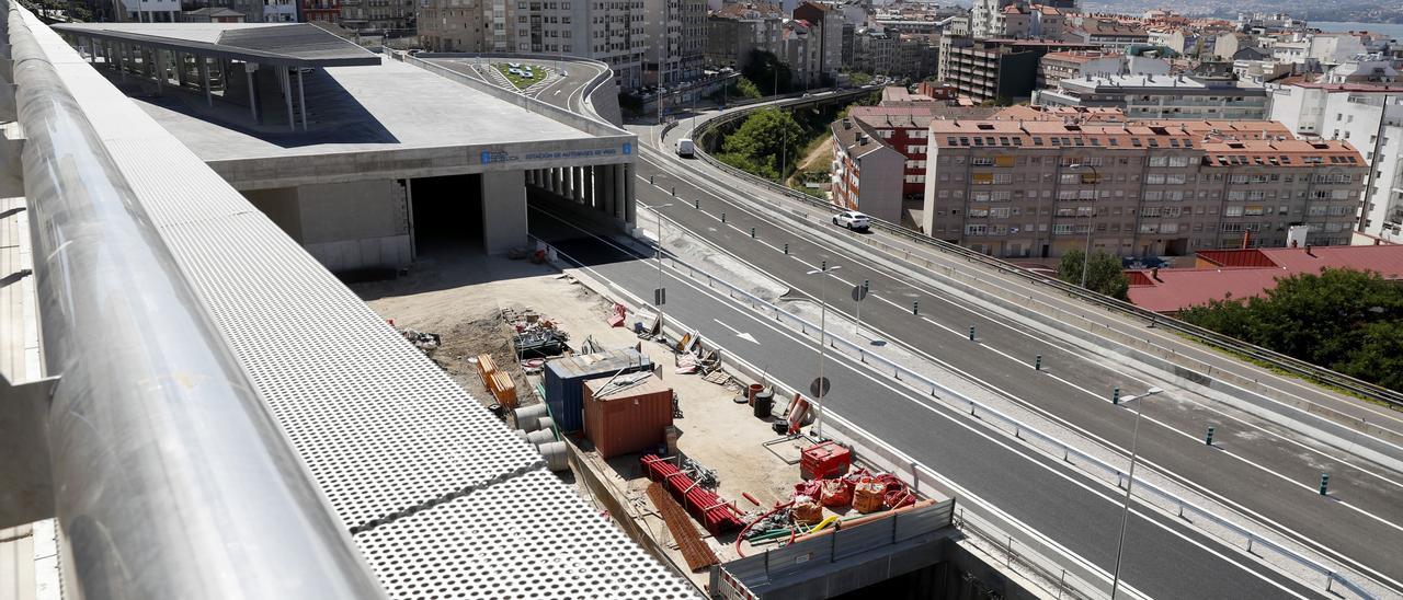 Construcción de la estación de autobuses de Vialia