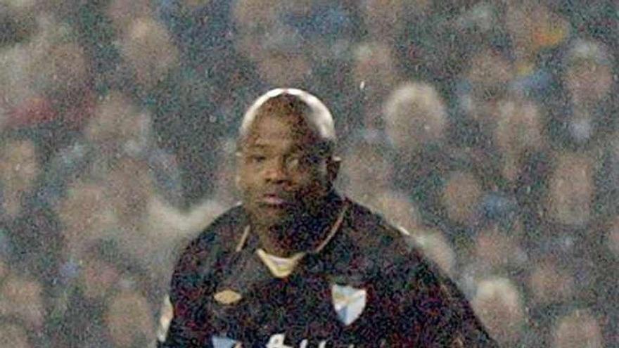 Dely Valdés, durante su etapa en el Málaga.