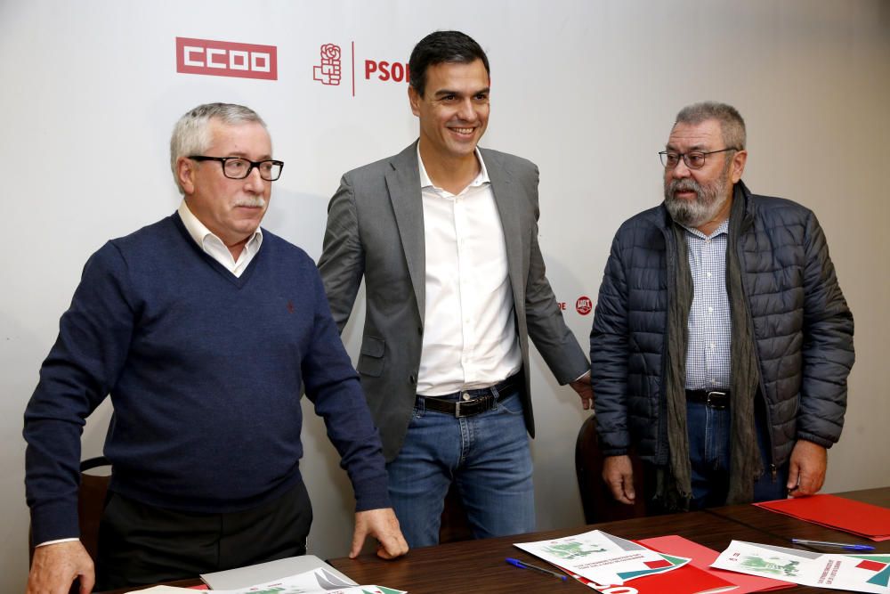 PEDRO SÁNCHEZ SE REÚNE CON CÁNDIDO MÉNDEZ E ...