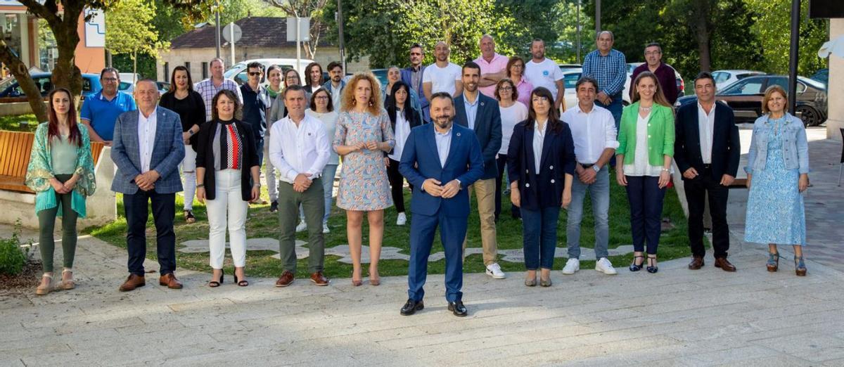 La candidatura del PSOE de Gondomar al completo.