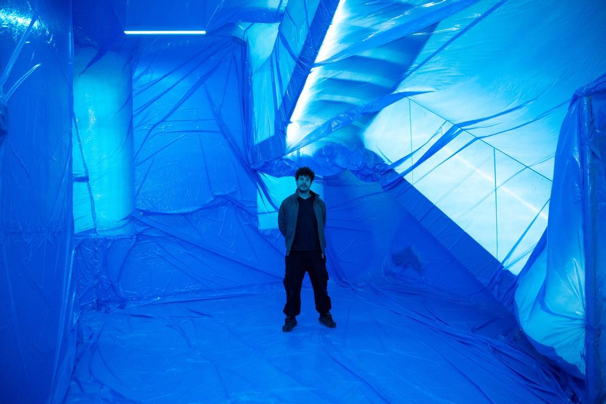 La instalación ‘Arquitectura inflable y experiencia inmersiva’, de Penique Productions, en la Cárcel Vieja.