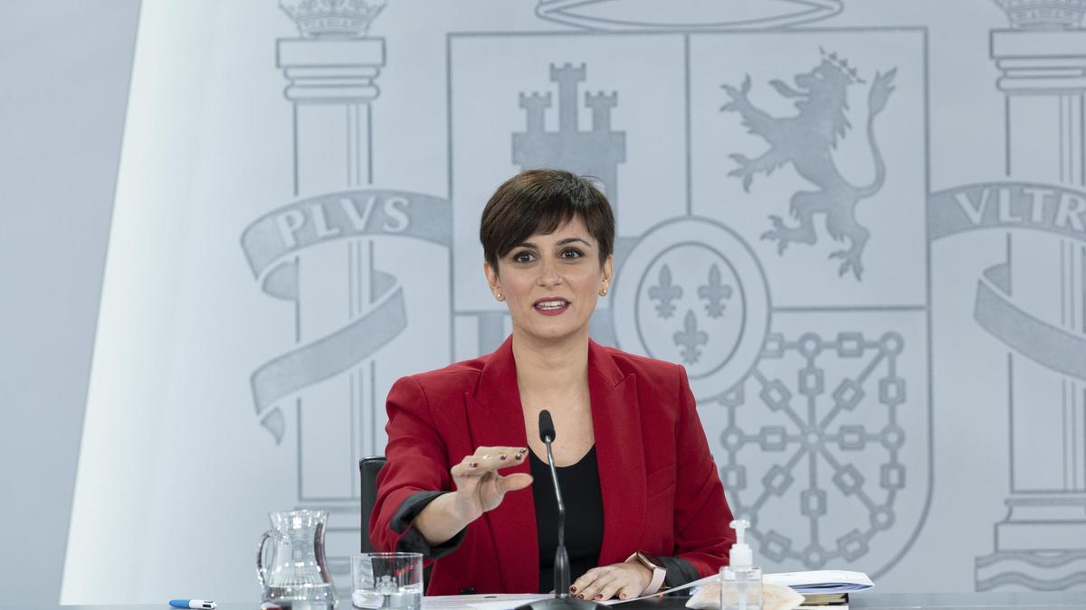 La portaveu del govern espanyol, Isabel Rodríguez, en roda de premsa després del Consell de Ministres, el 21 de desembre