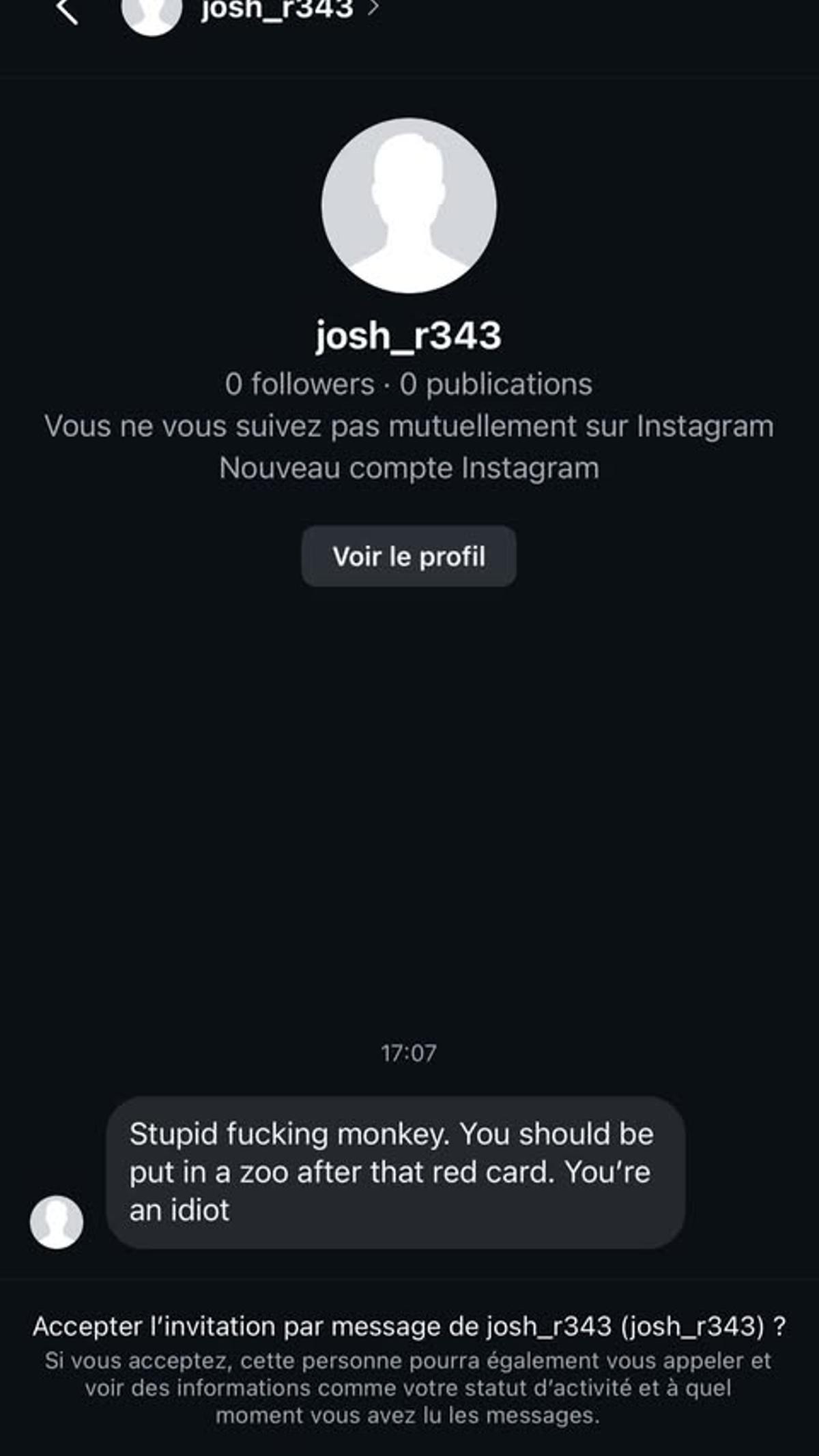 El mensaje racista que Fofana denunció públicamente