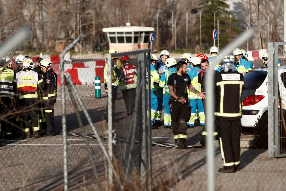 BOMBEROS EN AEROPUERTO DE MADRID BARAJAS