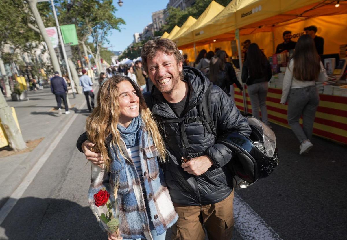 Celebración del día de Sant Jordi en Barcelona