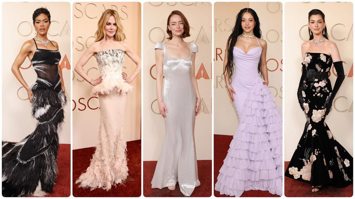 De Emma Stone a Anne Hathaway y Nicole Kidman, los mejores y peores 'looks' de la alfombra roja de los Oscar 2026: encuesta