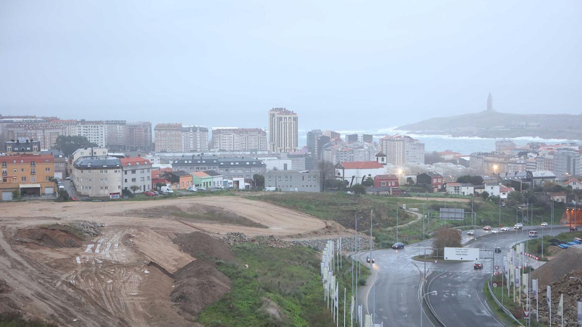 Parcelas de la urbanización de San Pedro de Visma al norte de la tercera ronda.