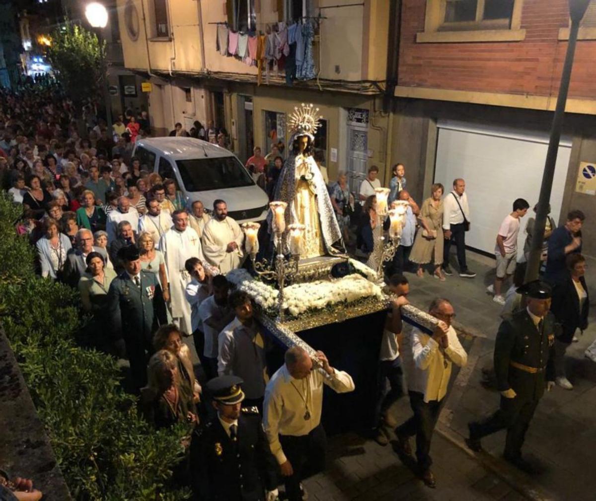 La procesión de la virgen del Otero, el pasado 14 de agosto.