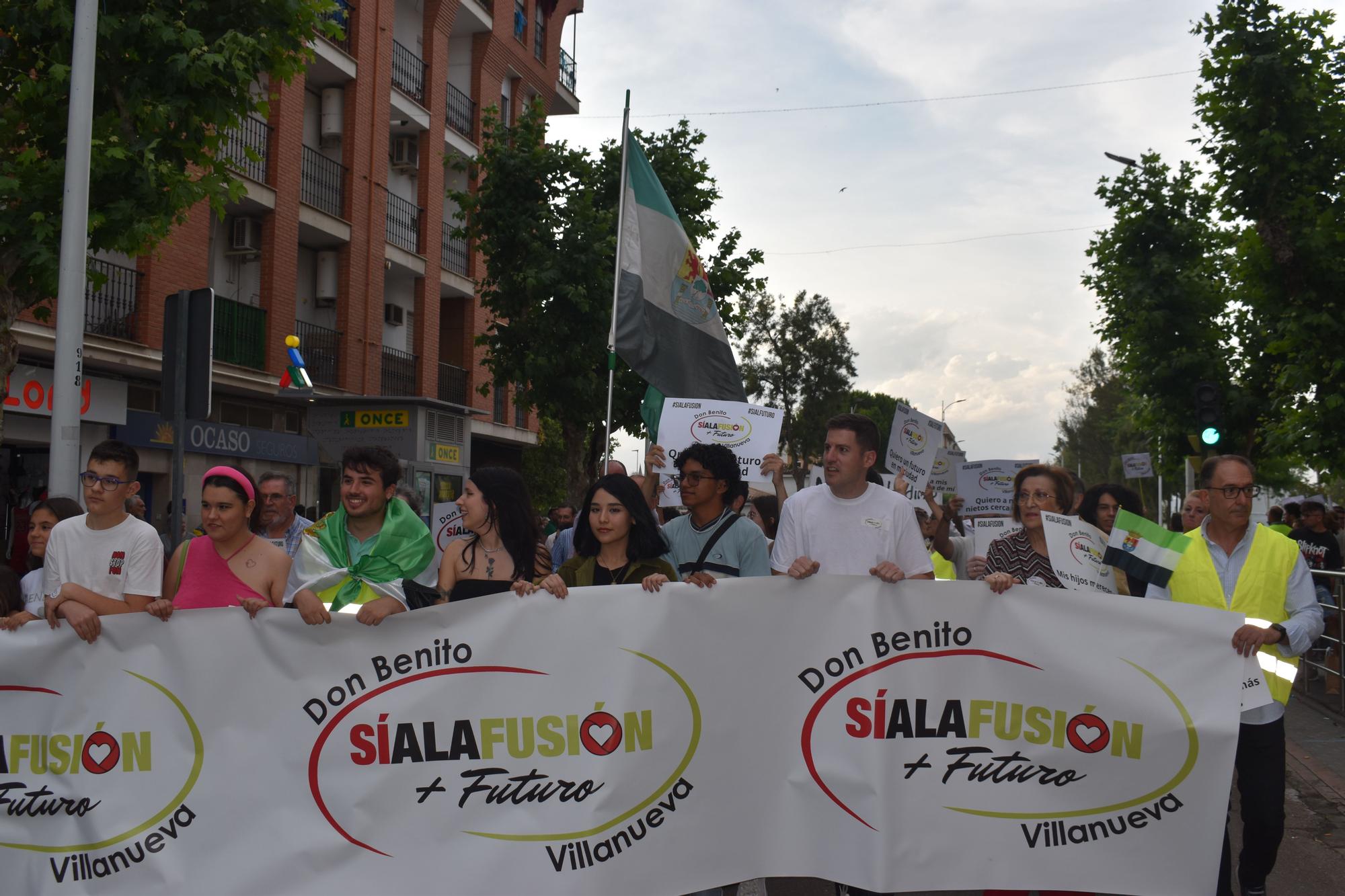 Manifestación en Don Benito por la fusión con Villanueva