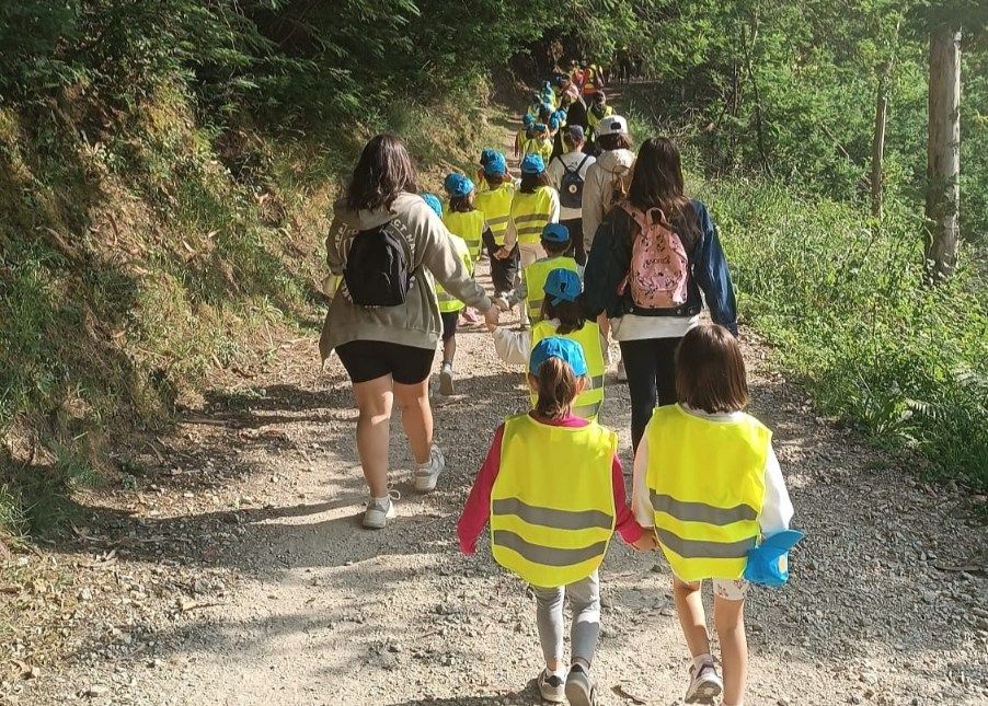 La peregrinación de los niños del CRA de Valga por el Camiño Portugués.