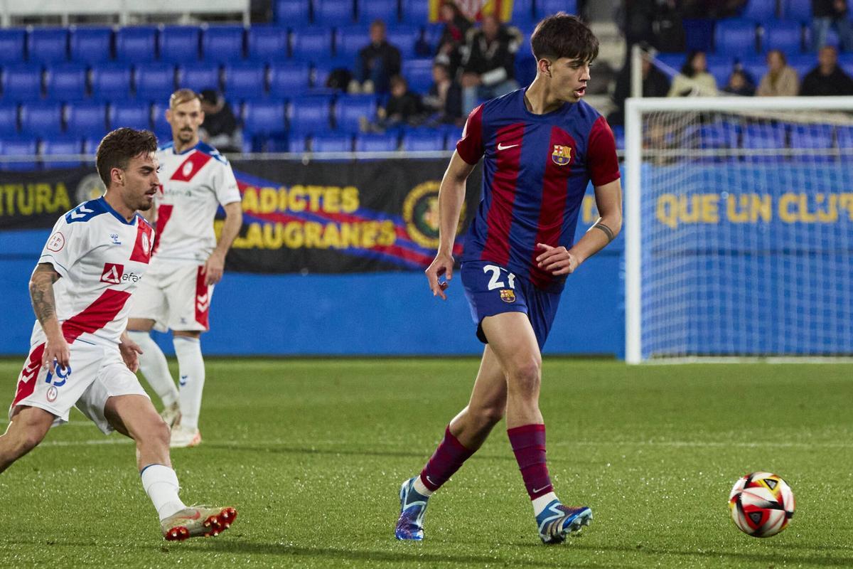 Marc, en un partido con el filial
