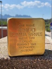 Llamborda Stolperstein en record de Bonifaci Servitja