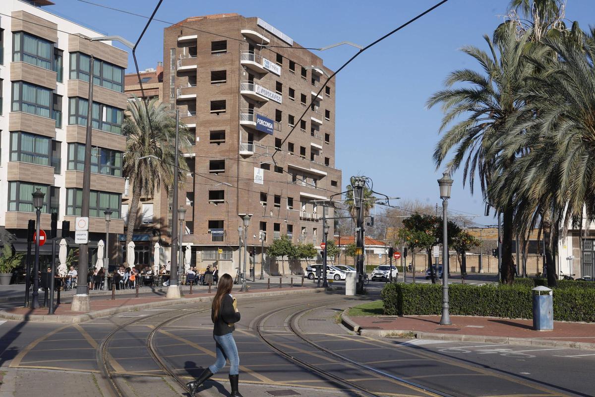 Hotel en construcción en el distrito del Marítimo.