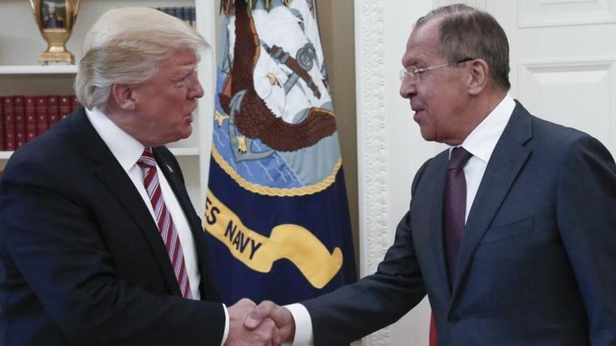 Donald Trump y Serguéi Lavrov, en la casa Blanca.