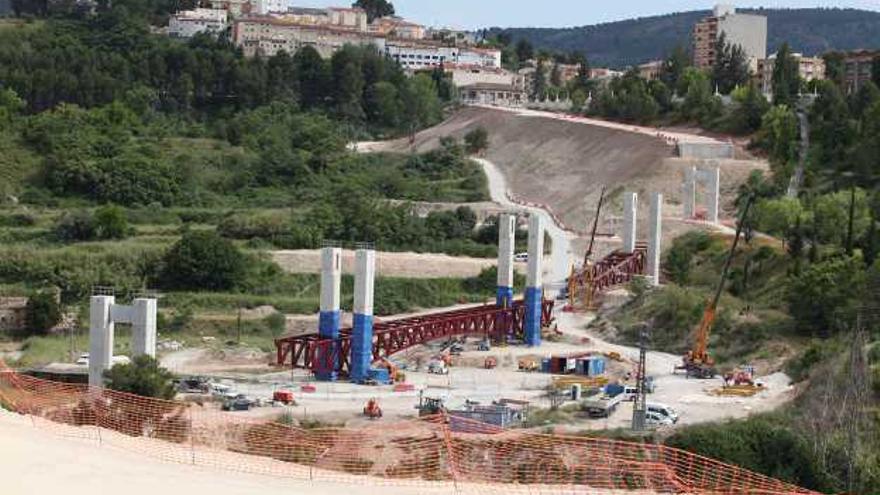 Imagen de las obras de construcción del nuevo puente Viaducto-Zona Norte.