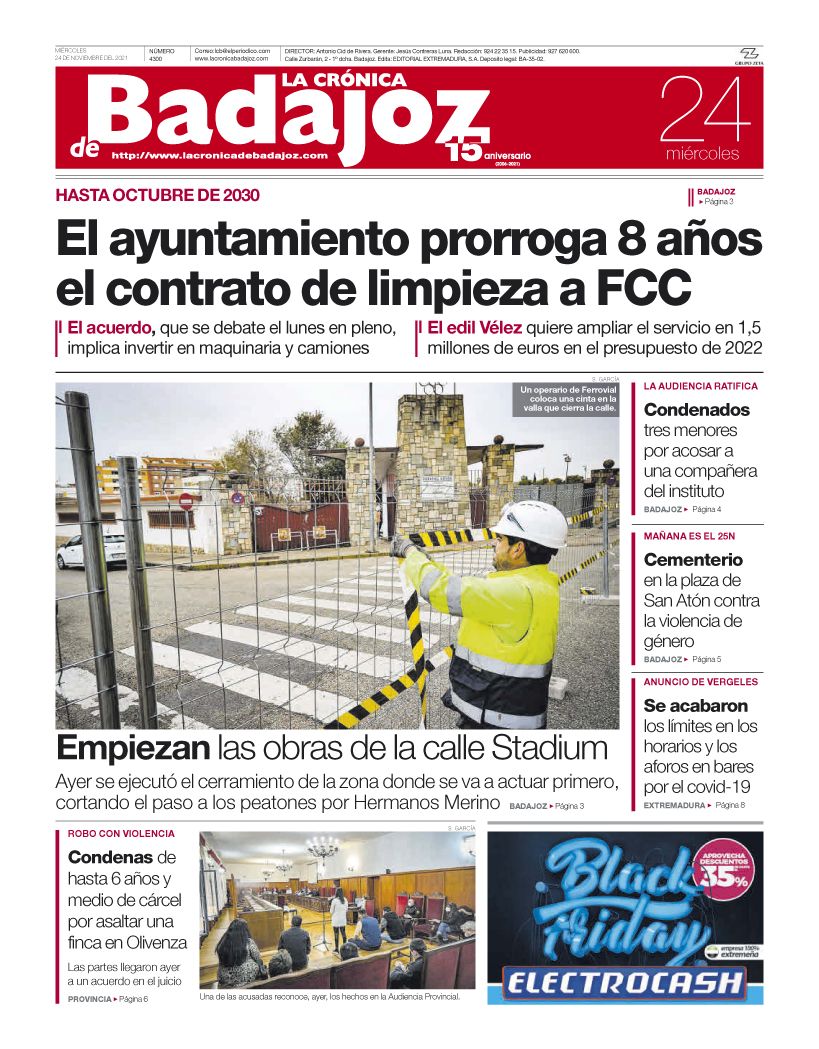 Consulta la portada correspondiente al día 24 de noviembre del 2021