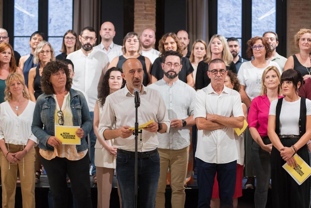 Acto de presentación de la candidatura rival de Oriol Junqueras al liderazgo de ERC.