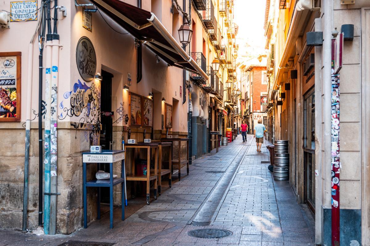 Calles del casco histórico en Logroño