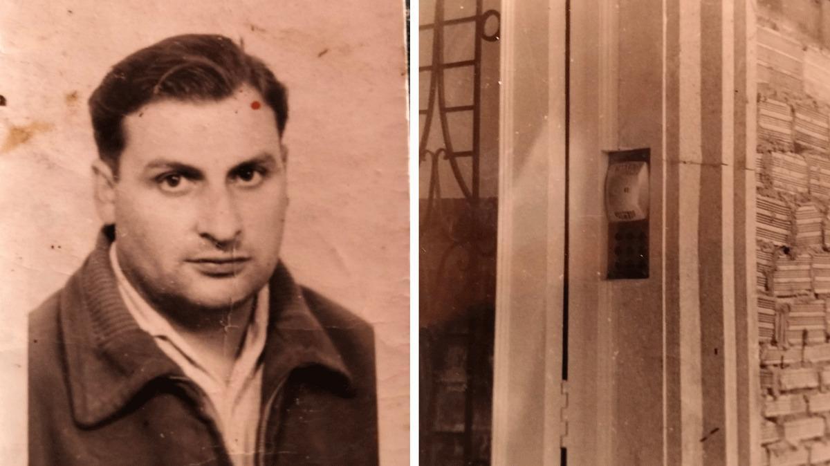 A la izquierda, Adolfo Carbón; a la derecha; uno de los primeros telefonillos instalados en Vigo, salido de Carbón Radio.