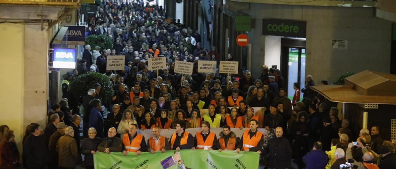 Manifestación en Nules celebrada el pasado mes de febrero.