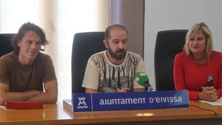 Balius, Pep Tur y Marta Díaz, en la presentación.