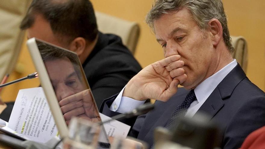 Alberto Núñez Feijóo, durante su comparecencia en la comisión de  investigación de la Dana en Valencia