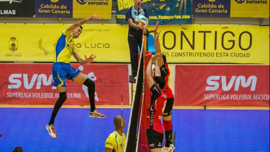 Martins, del Vecindario, durante el duelo del sábado ante el Palma.