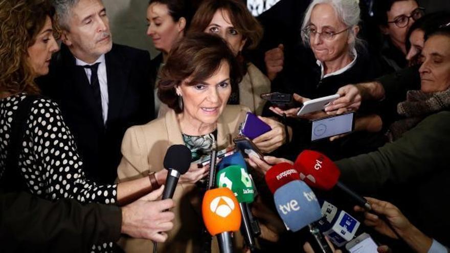 Carmen Calvo plantea "ayudar" al Supremo a "cumplir" la sentencia sobre Junqueras