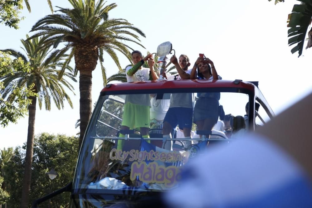 Recibimiento al Málaga CF en el Ayuntamiento de Málaga.