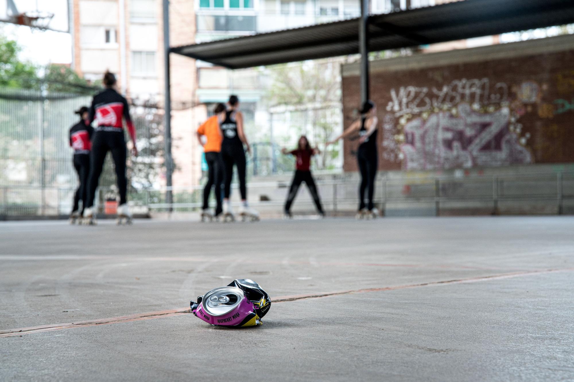 Entrenament a la pista de la Font dels Capellans del Club Patinatge Artístic Manresa