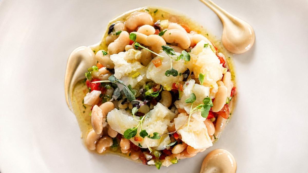 El 'empedrat' de bacalao de Islandia del restaurante La Venta.