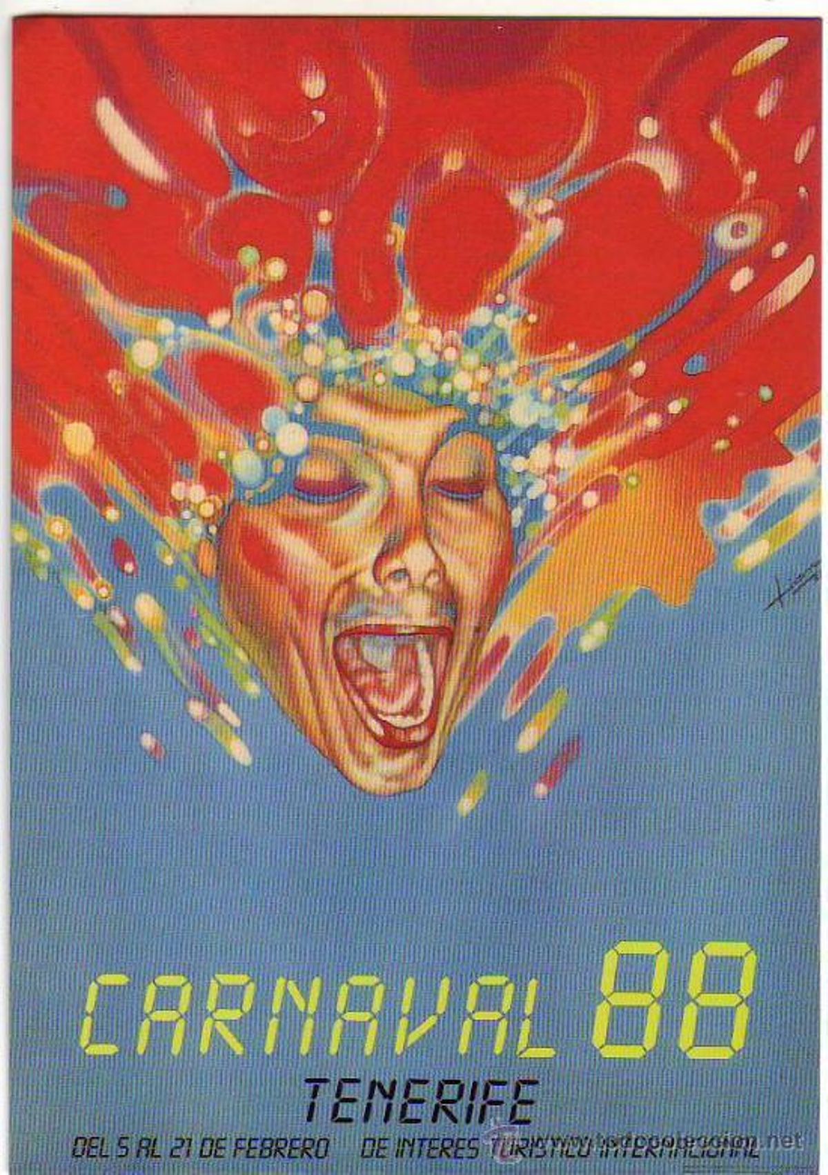 Cartel del Carnaval de Santa Cruz de Tenerife en 1988.