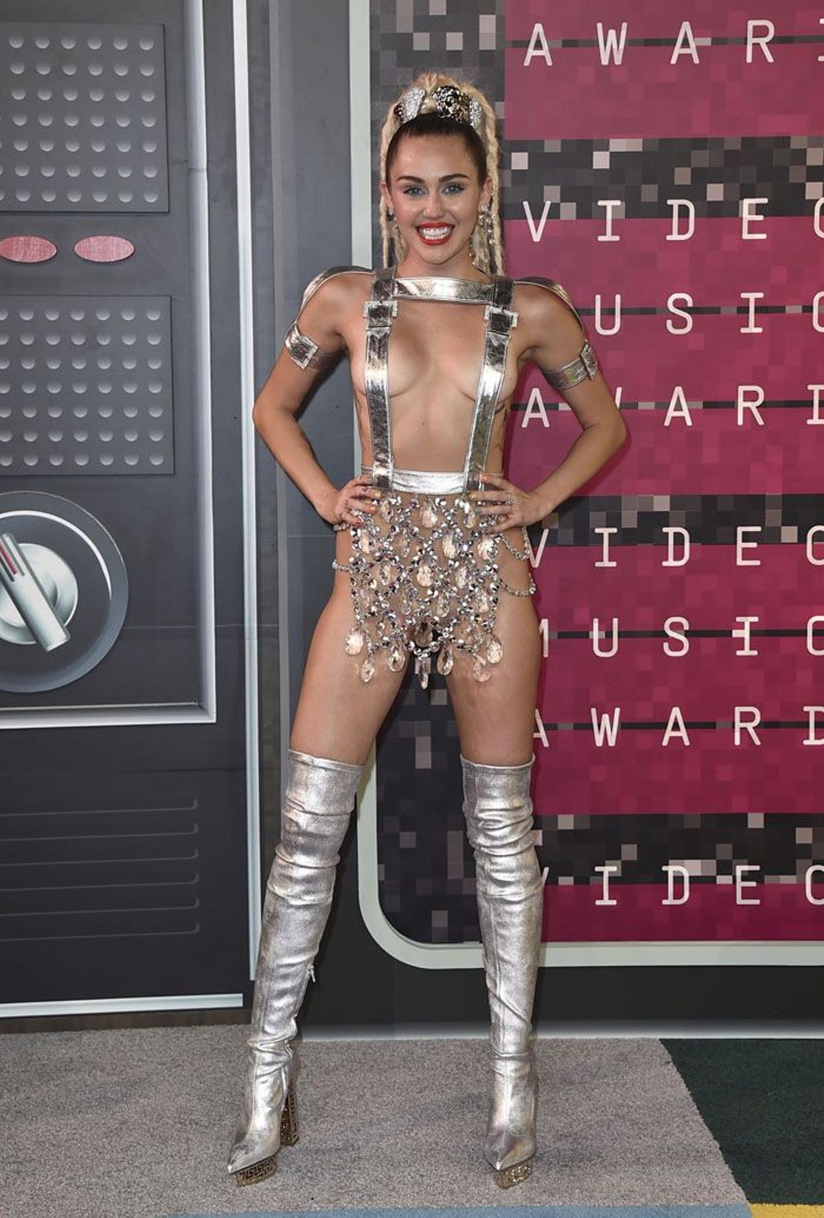 Miley Cyrus en el photocall de los VMA