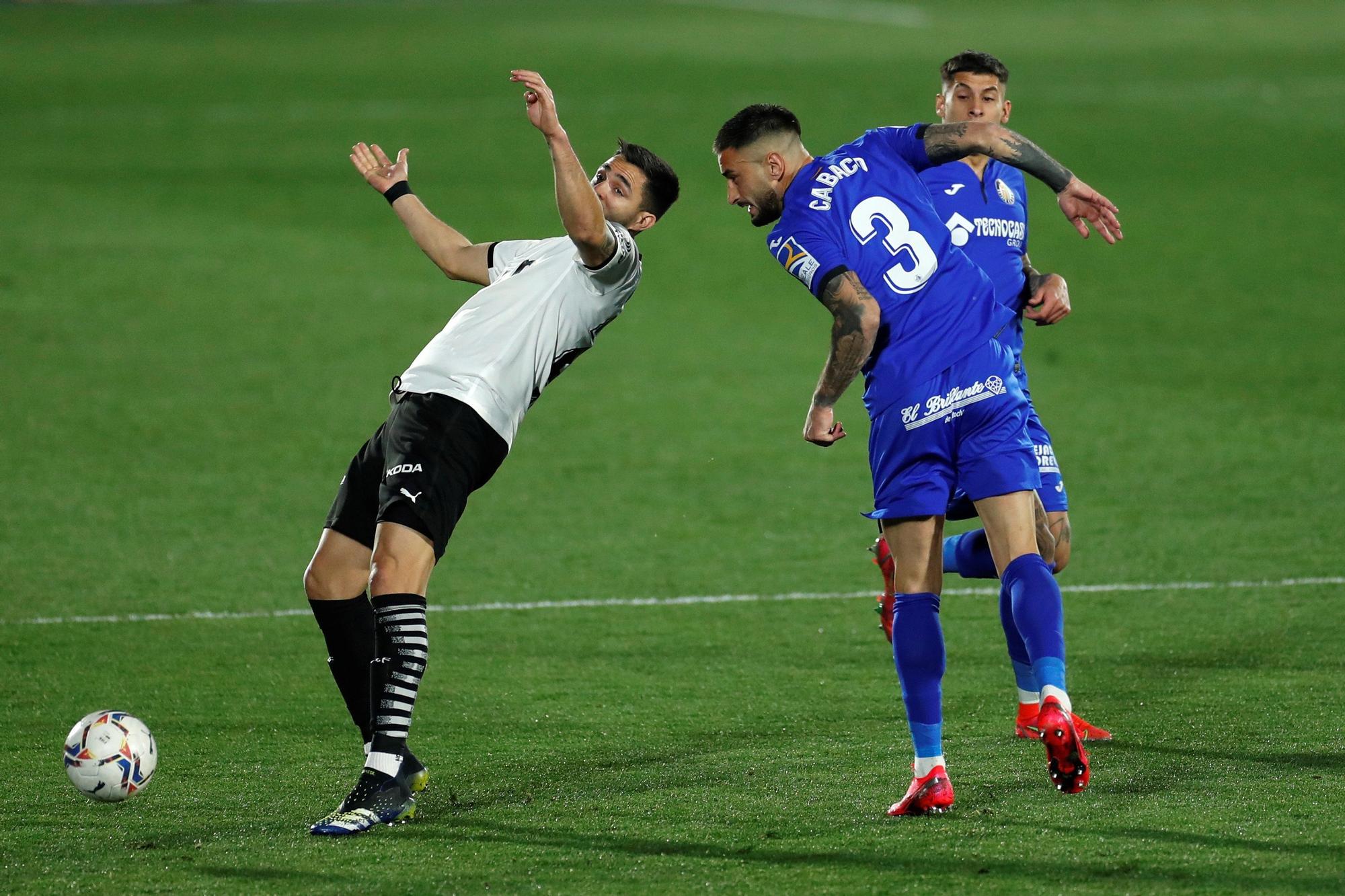 Las imágenes del partido entre el Getafe y el Valencia CF