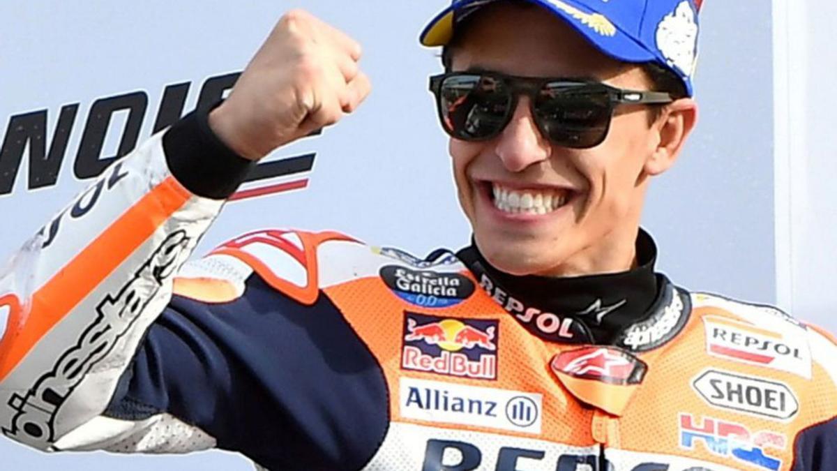 Márquez, tras ganar en el GP de Emilia Romagna. |  // J. LORENZINI