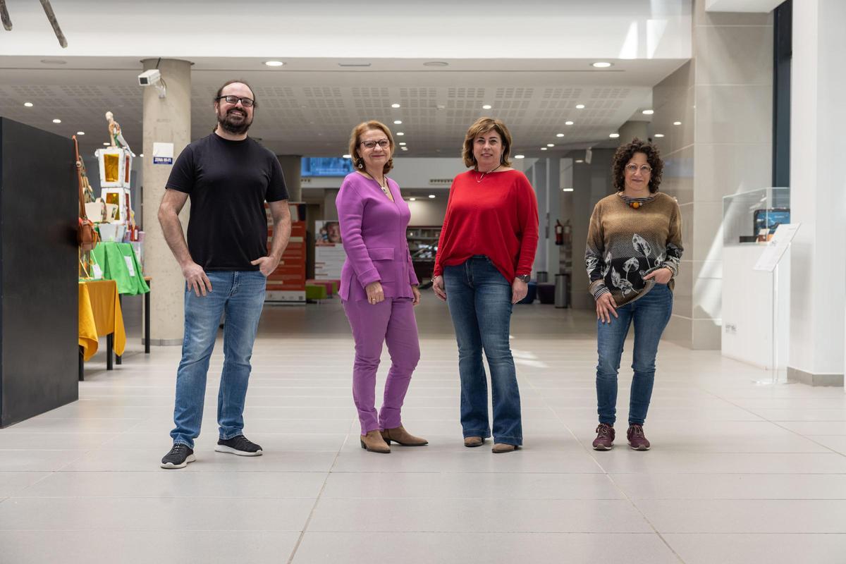 Inmaculada Fortanet, Noelia Ruiz, Edgar Bernard i Julia Valeiras.