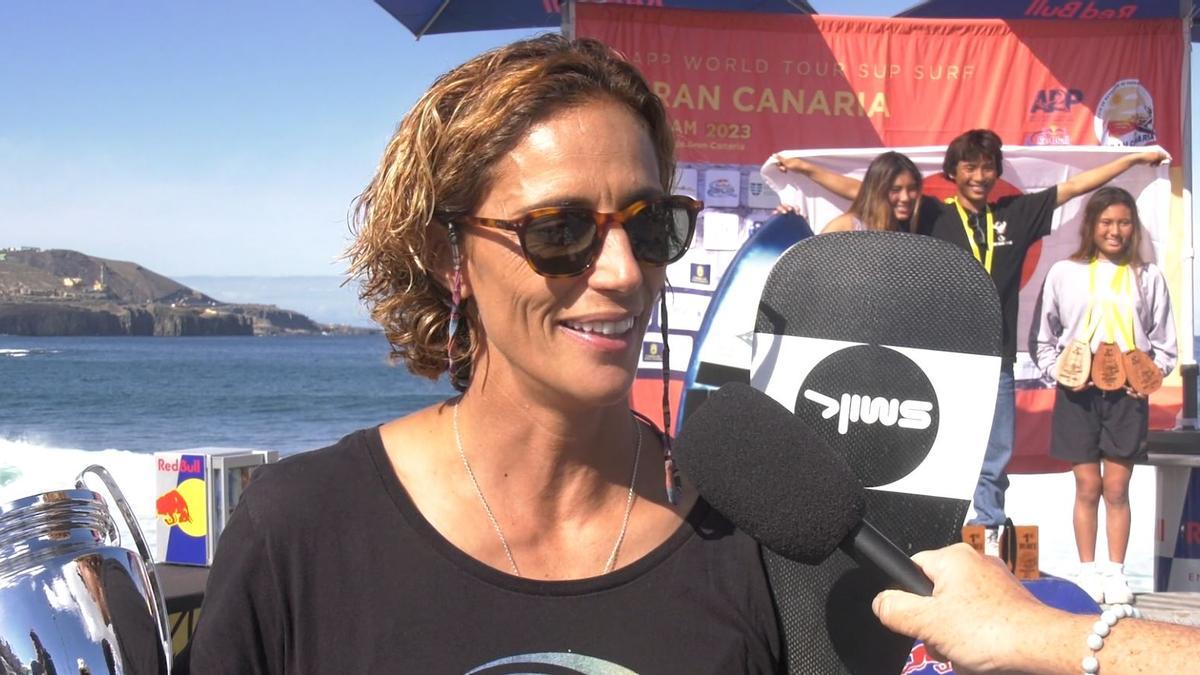 Iballa Ruano, campeona del mundo del paddle surf en Las Canteras