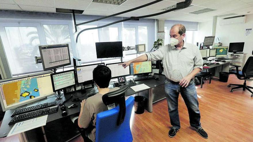 Miguel F. Chicón, en el centro de Salvamento de Palma.