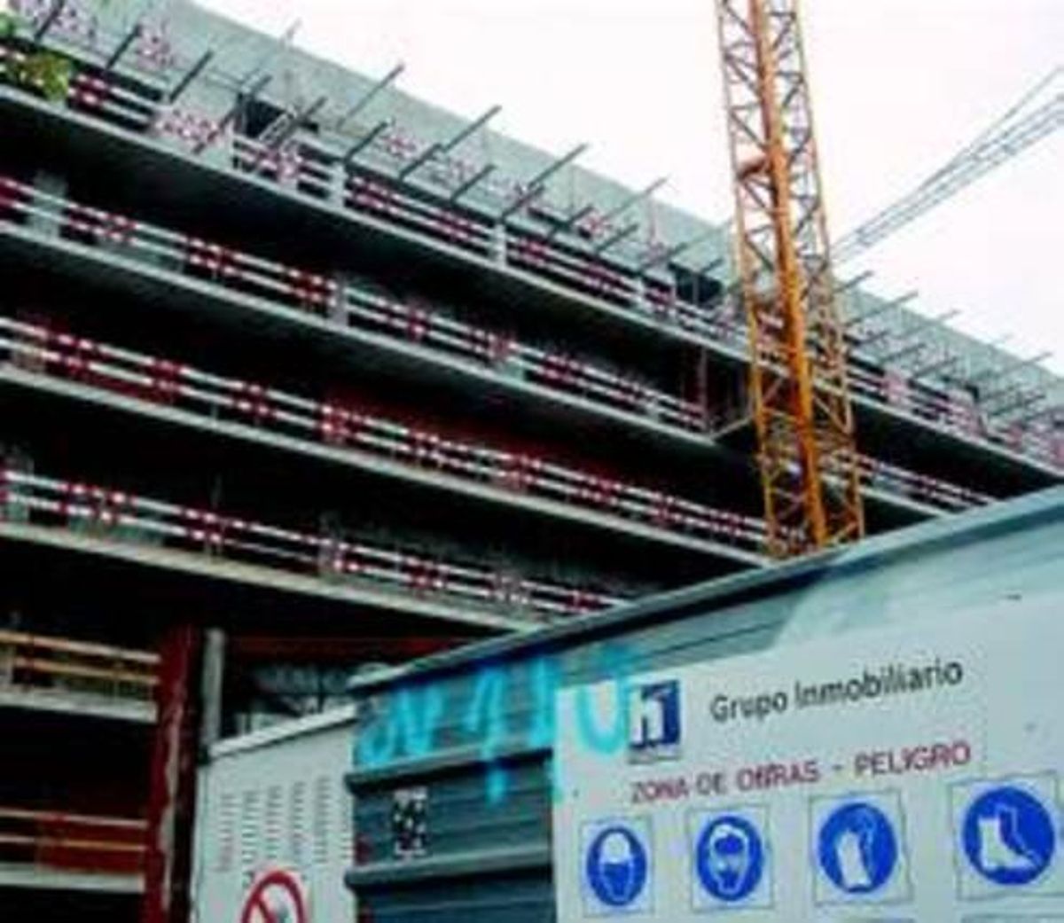 Una promoció d’Habitat a Barcelona, durant la seva construcció.