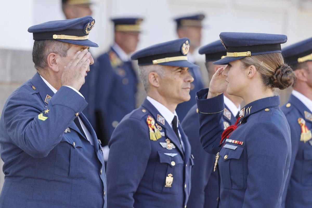 La llegada de la princesa Leonor a San Javier, en imágenes
