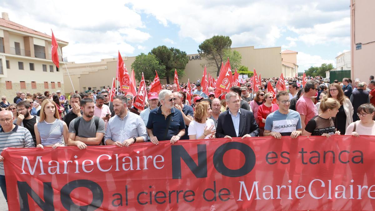 Manifestación en Vilafranca pidiendo una solución para marie Claire, el pasado junio