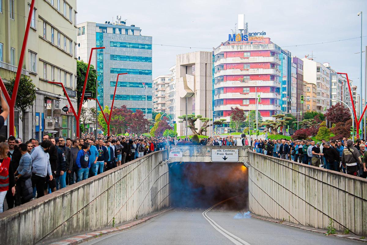 Tercera jornada de huelga del sector del metal en Vigo