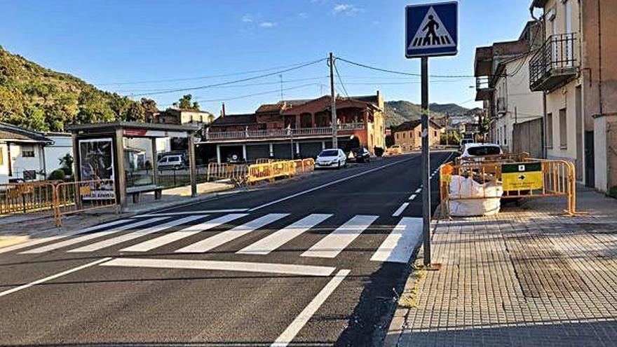 Obres a l&#039;artèria principal de Puig-reig aquest estiu