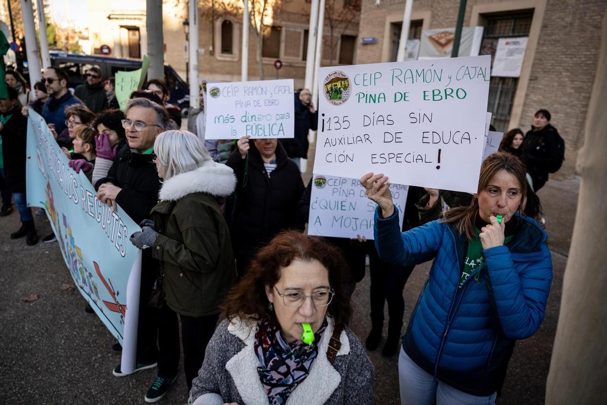 Primer día de huelga educativa en Aragón. Primer día de huelga educativa en Aragón.