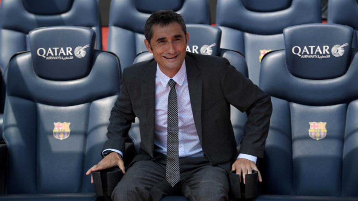 Primer dia de Valverde en el Barça.