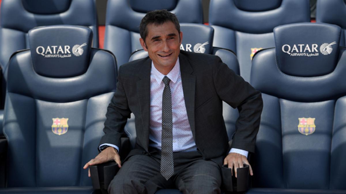 Valverde, nou entrenador del Barça, ha firmat el seu contracte i ha ofert la primera roda de premsa.