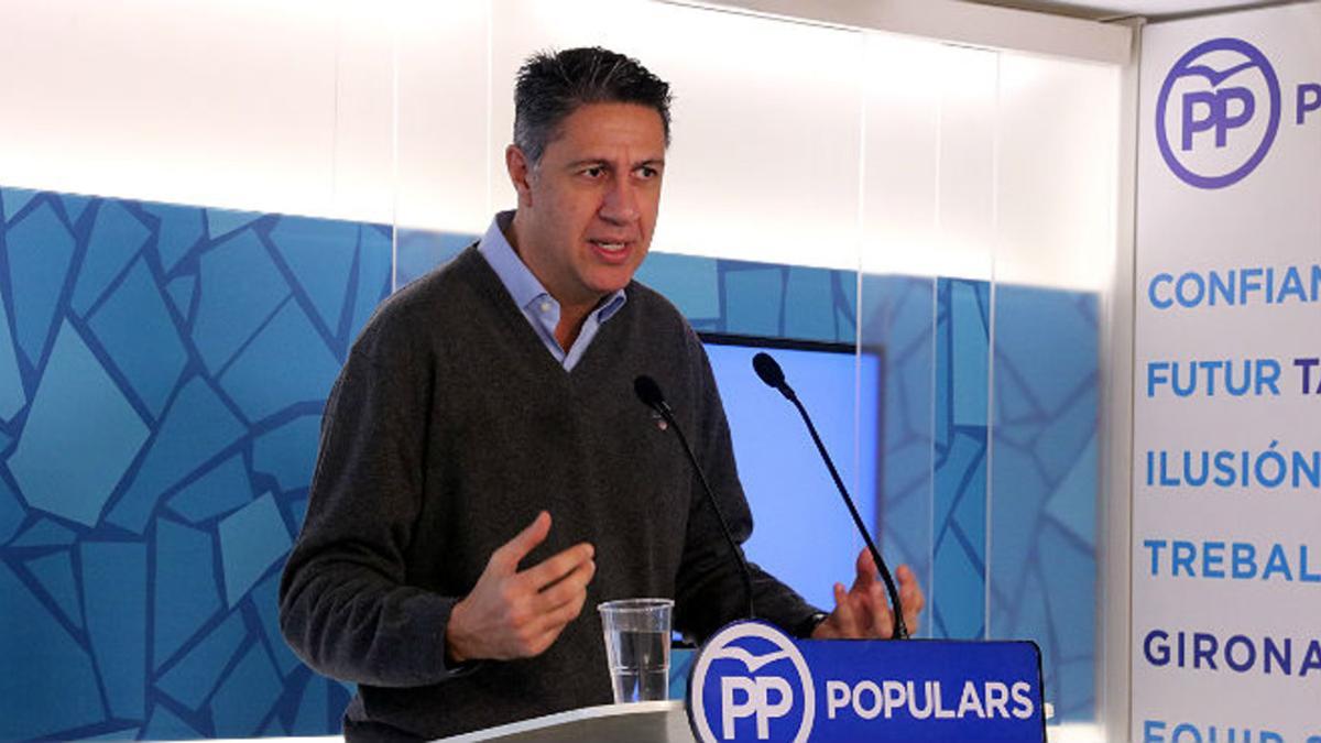 El coordinador general del PPC, Xavier García Albiol, este lunes en la sede del partido.